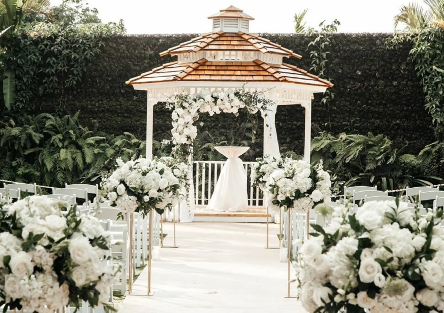 Outdoor ceremony at the Loveland gazebo